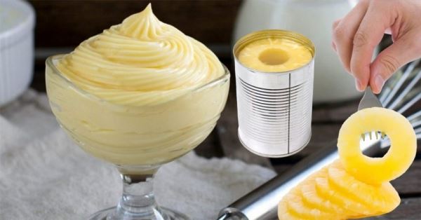 Ананасовый масляный крем для десертов