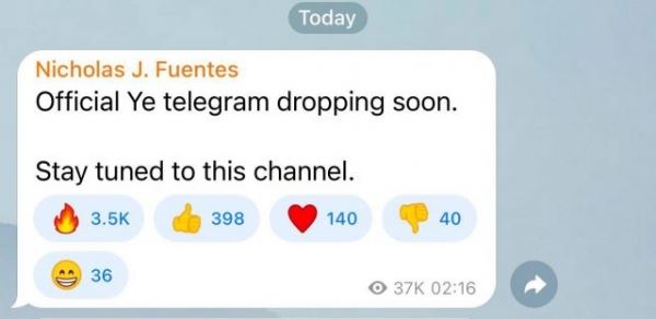 Новость дня: Канье Уэст переходит в Telegram