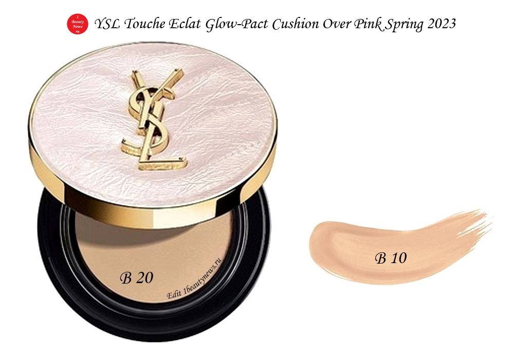 YSL Touche Eclat Glow-Pact Cushion Over Pink Spring 2023